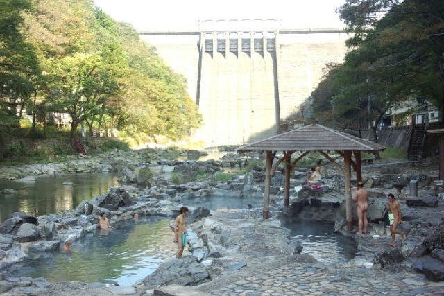 昼の温泉